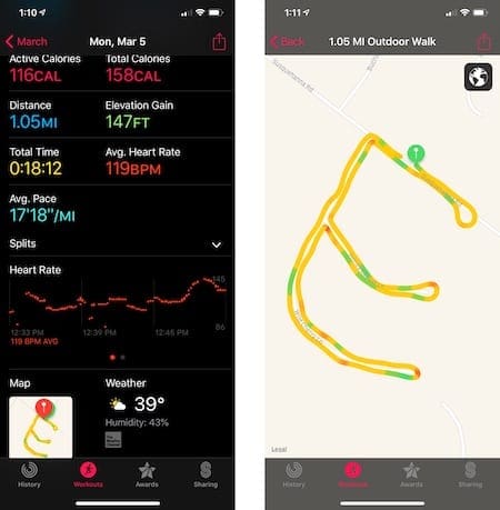 Apple Watch Workout Route