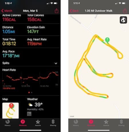 Apple watch running on sale route