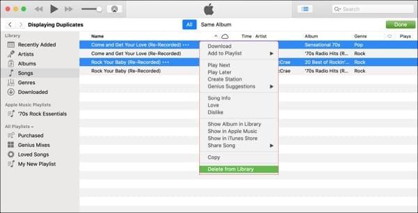Delete Duplicate Songs iTunes