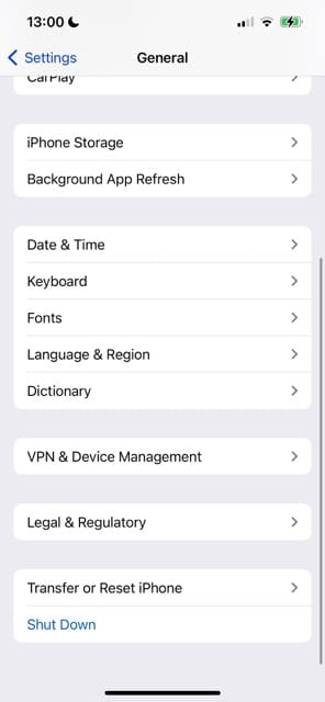 Settings > General > iPhone Storage in iOS 17