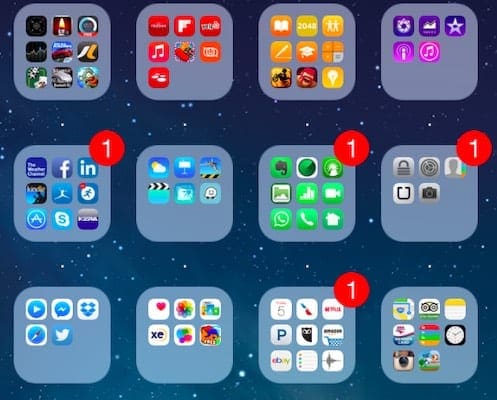 Making invisible folders on iPhone