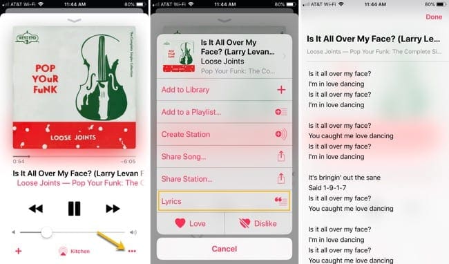 View Song Lyrics on iPhone