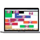 Photo of a MacBook showing multiple Safari pop-ups