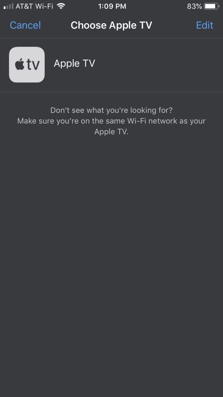 Apple TV Remote App Connect