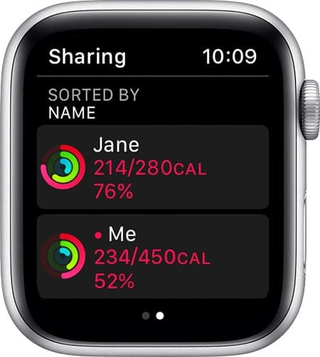 Apple Watch Activity Sharing
