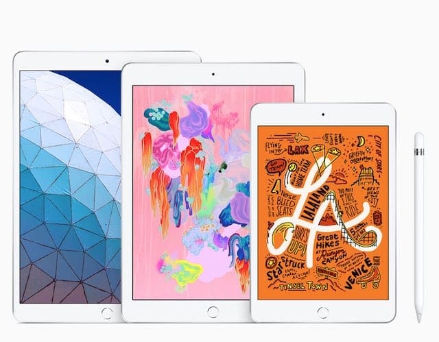 iPad, iPad Air, and iPad mini with an Apple Pencil.