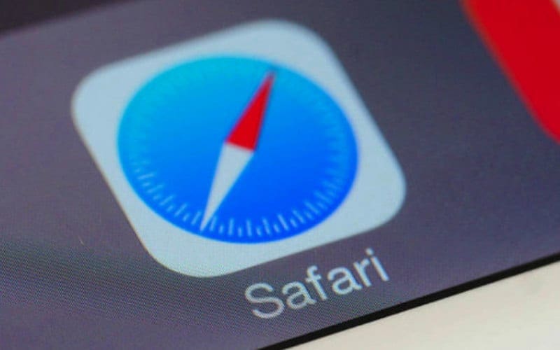 Close up of Safari icon on iPhone screen