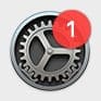 macOS software update badge.
