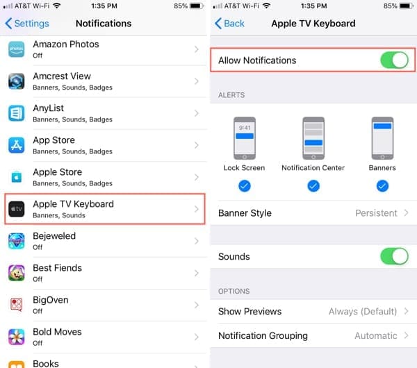 Enable iPhone as Apple TV Keyboard