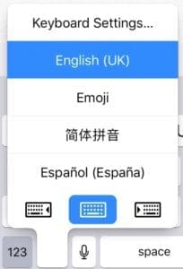 Multiple languages on the keyboard