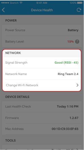 Ring Troubleshooting - Device Health