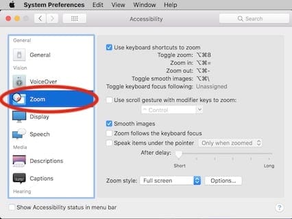 change the period size for mac