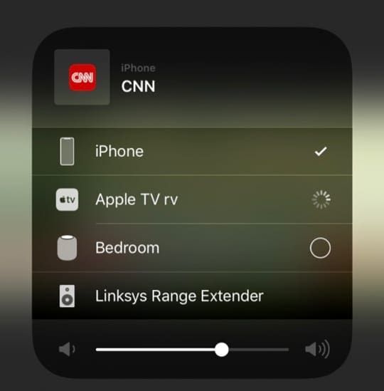 stream live content to apple tv using airplay