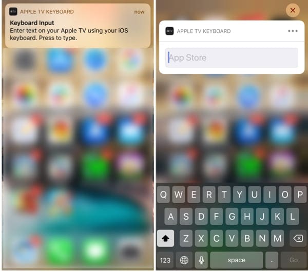 Use iPhone as Apple TV keyboard
