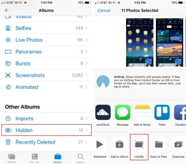 How To Hide Unhide And View Hidden Photos On Iphone Ipad And Mac Appletoolbox