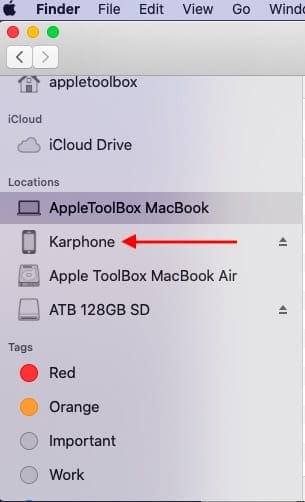 Как синхронизировать iPhone с macOS Catalina