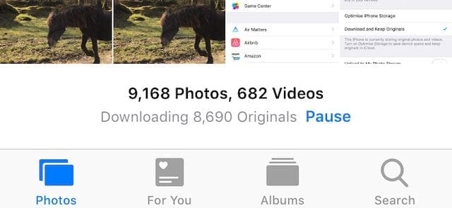 Photos downloading from iCloud