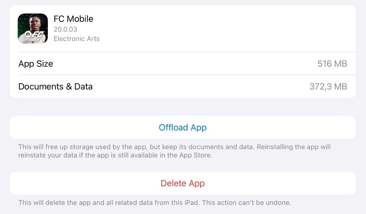 Remove Game Data From an iPad App in Settings