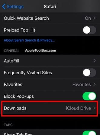 Safari Download manager in iOS 13 and iPadOS