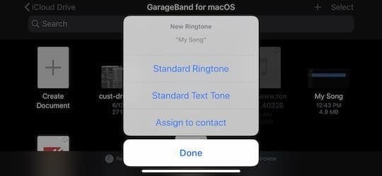 Transfer custom ringtone from macOS Catalina