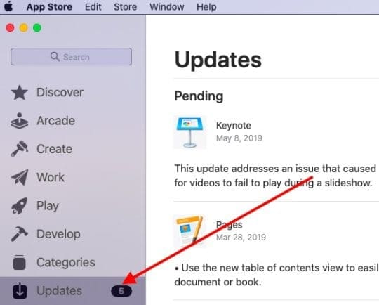 Updating Apps in macOS Catalina