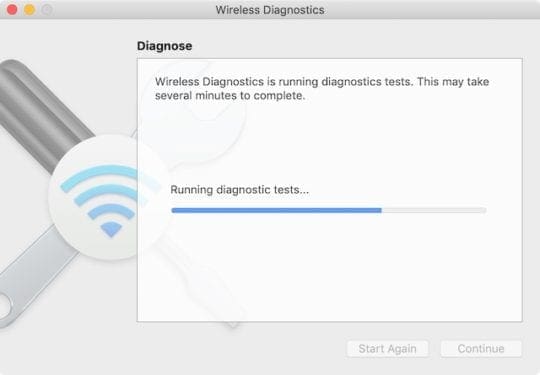 Wireless Diagnostics window