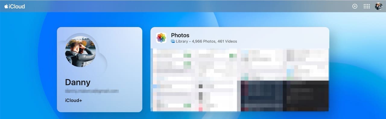 Choose Photos on Your iCloud Homepage