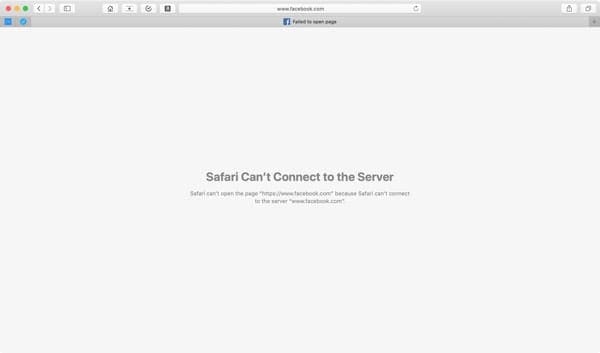 Blocked website in Safari on Mac
