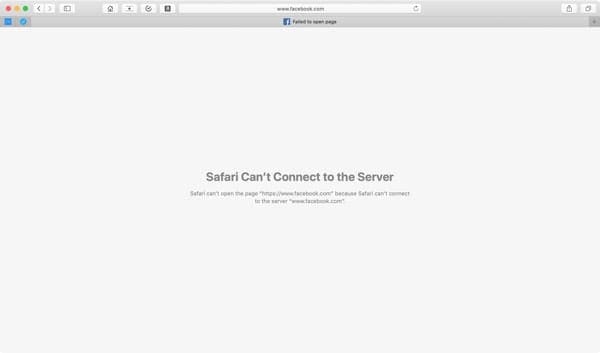 Заблокированный сайт в Safari на Mac