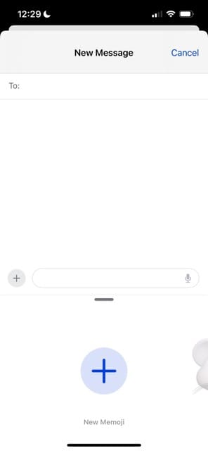 Tap the New Memoji button on iOS 17