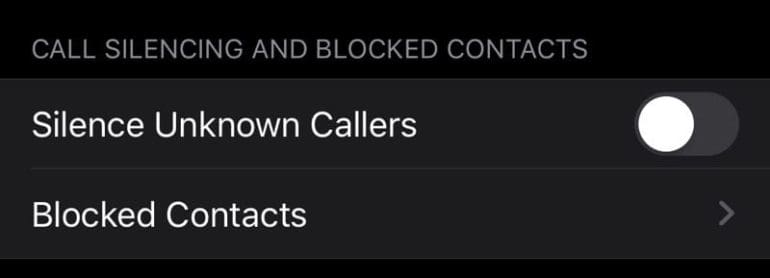 how to block unknown number on iphone 6