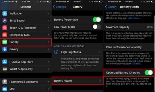 iOS 13 Battery - Optimized