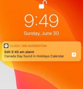iOS 13 Holiday Reminder