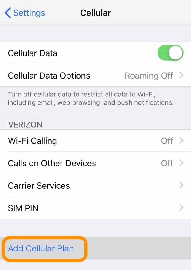 add a cellular plan to your iPhone with eSIM or Dual SIM