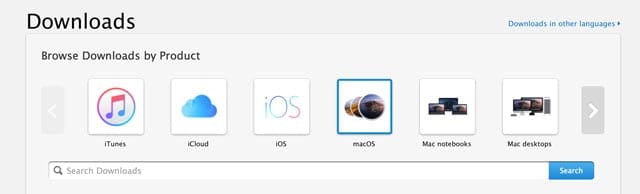 Apple's site to download macOS directly