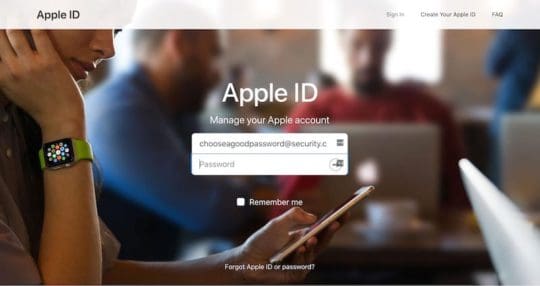 Apple ID Security - Password