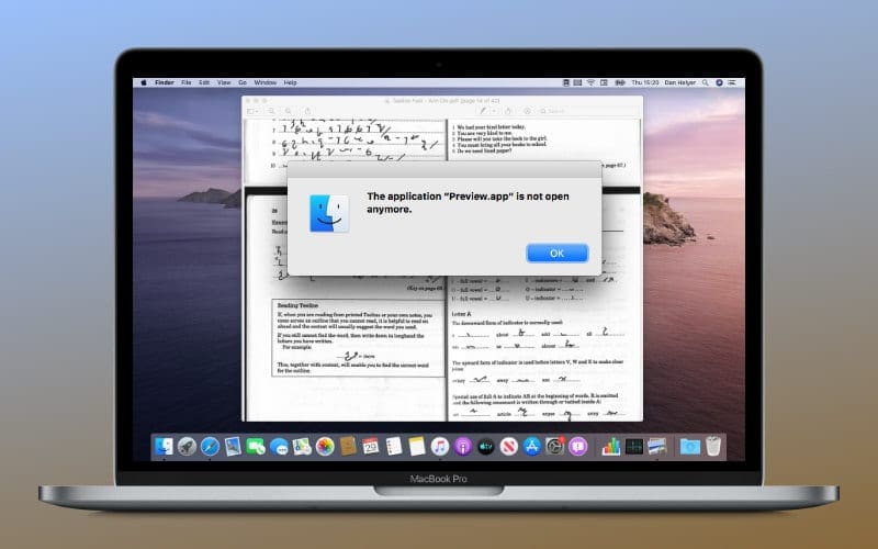 mac os program stuck on reopen or ignore