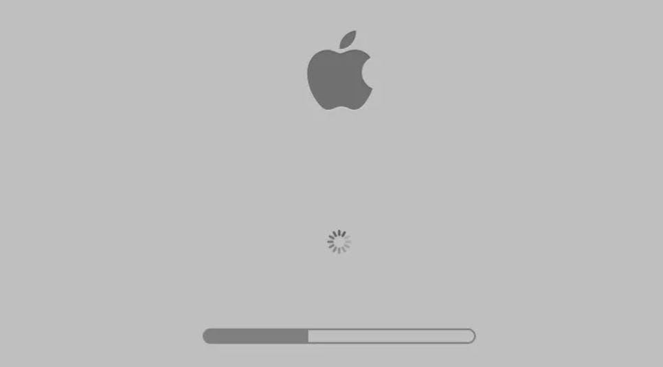 mac stuck on loading screen during update