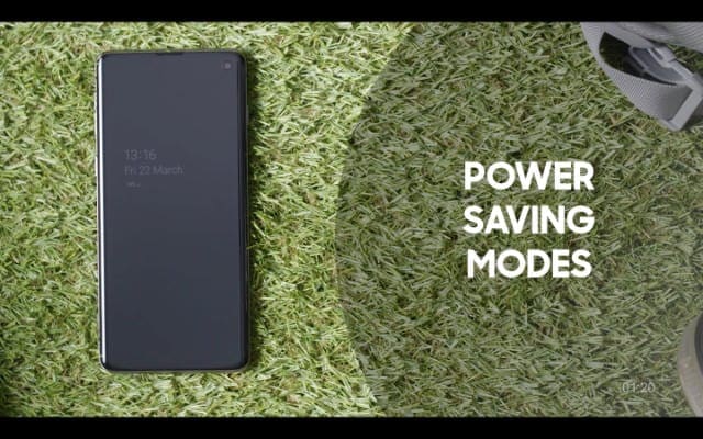 Screengrab from Samsung power saving video