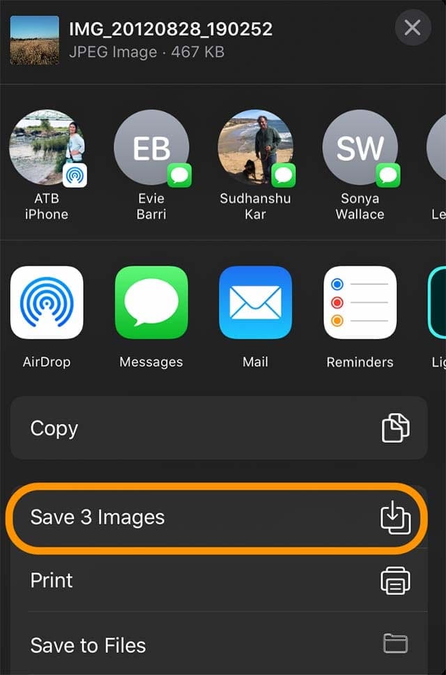 save external drive images to photos app iPhone