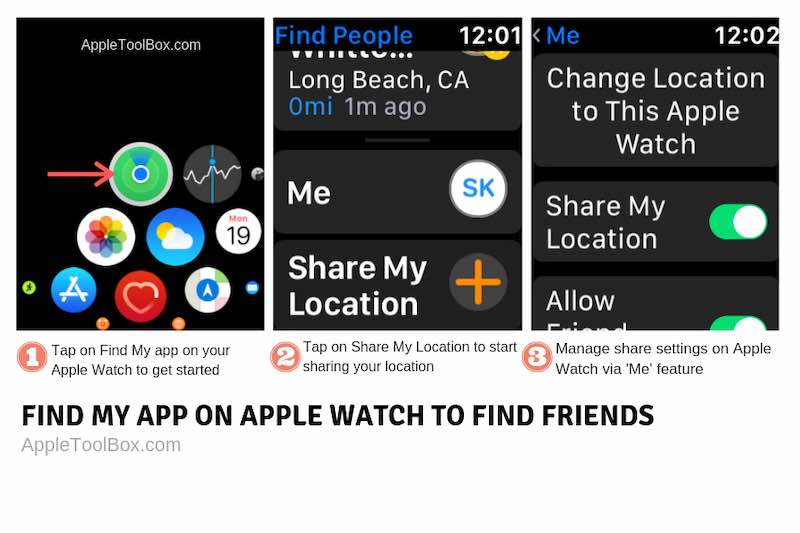 Find my app on Apple Watch