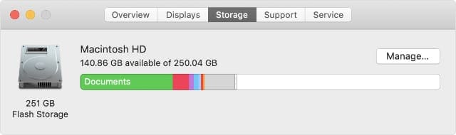 About This Mac Storage