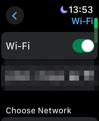 Toggle Wi-Fi off on your Apple Watch