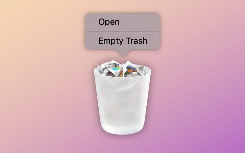 trash on mac