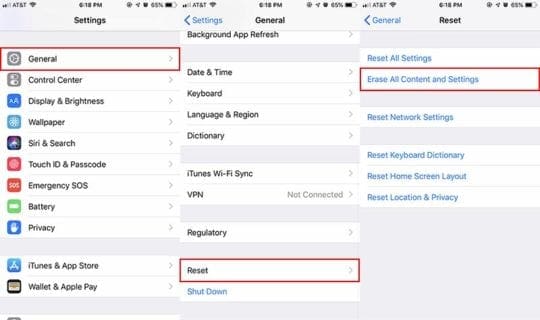 how to erase everything on iphone