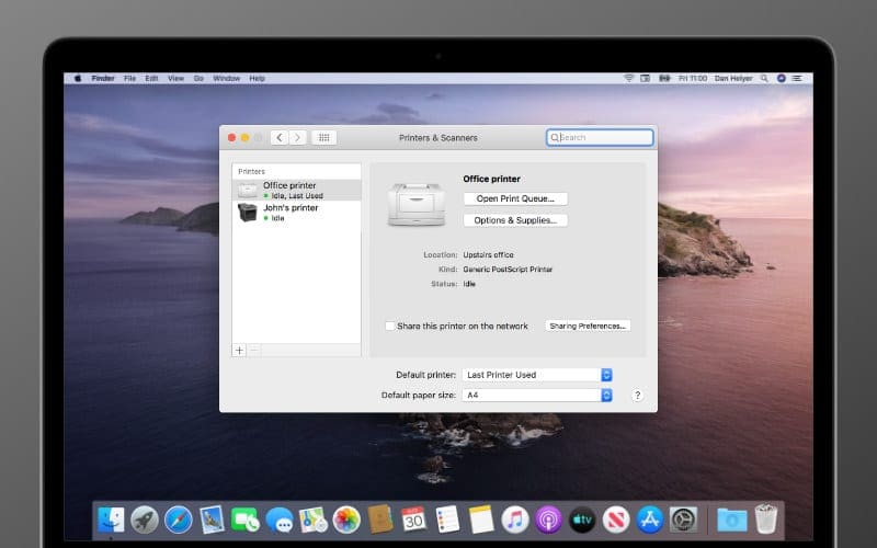 osx yosemite adobe printer missing