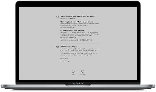 MacBook Pro с Apple Diagnostics