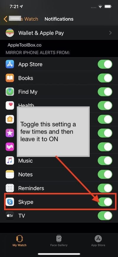 Not Getting app notifications on Apple Watch after watchOS 6 update