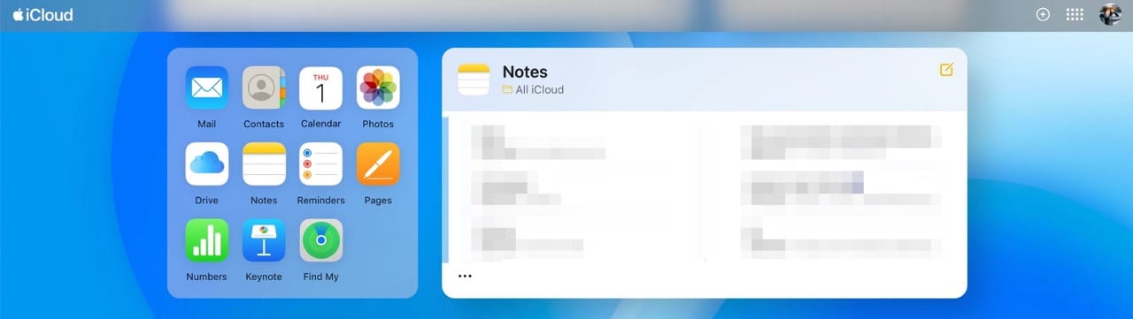 Access Notes in iCloud