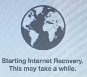 Starting Internet Recovery mode logo